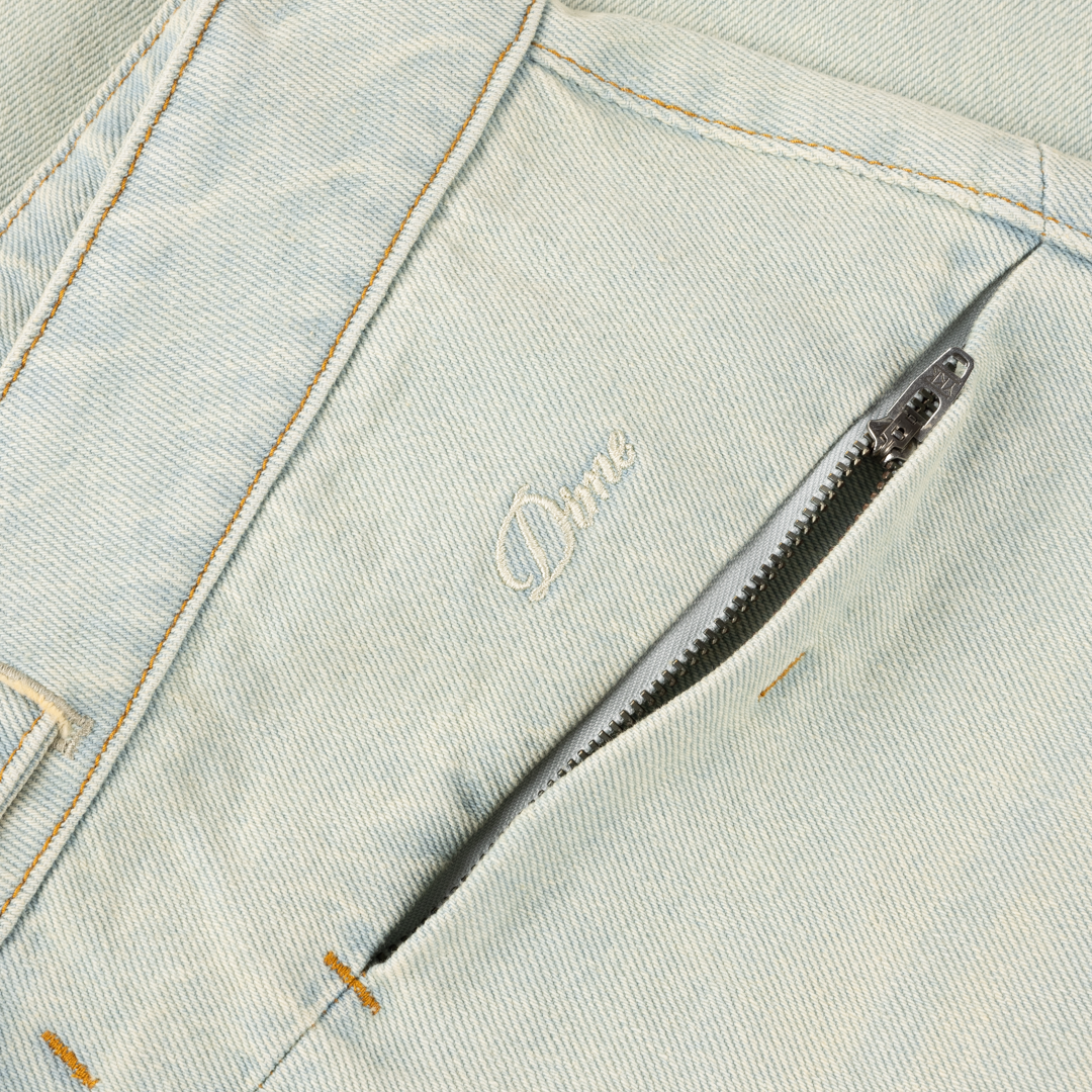 Tech Denim Shorts Bleached Sky