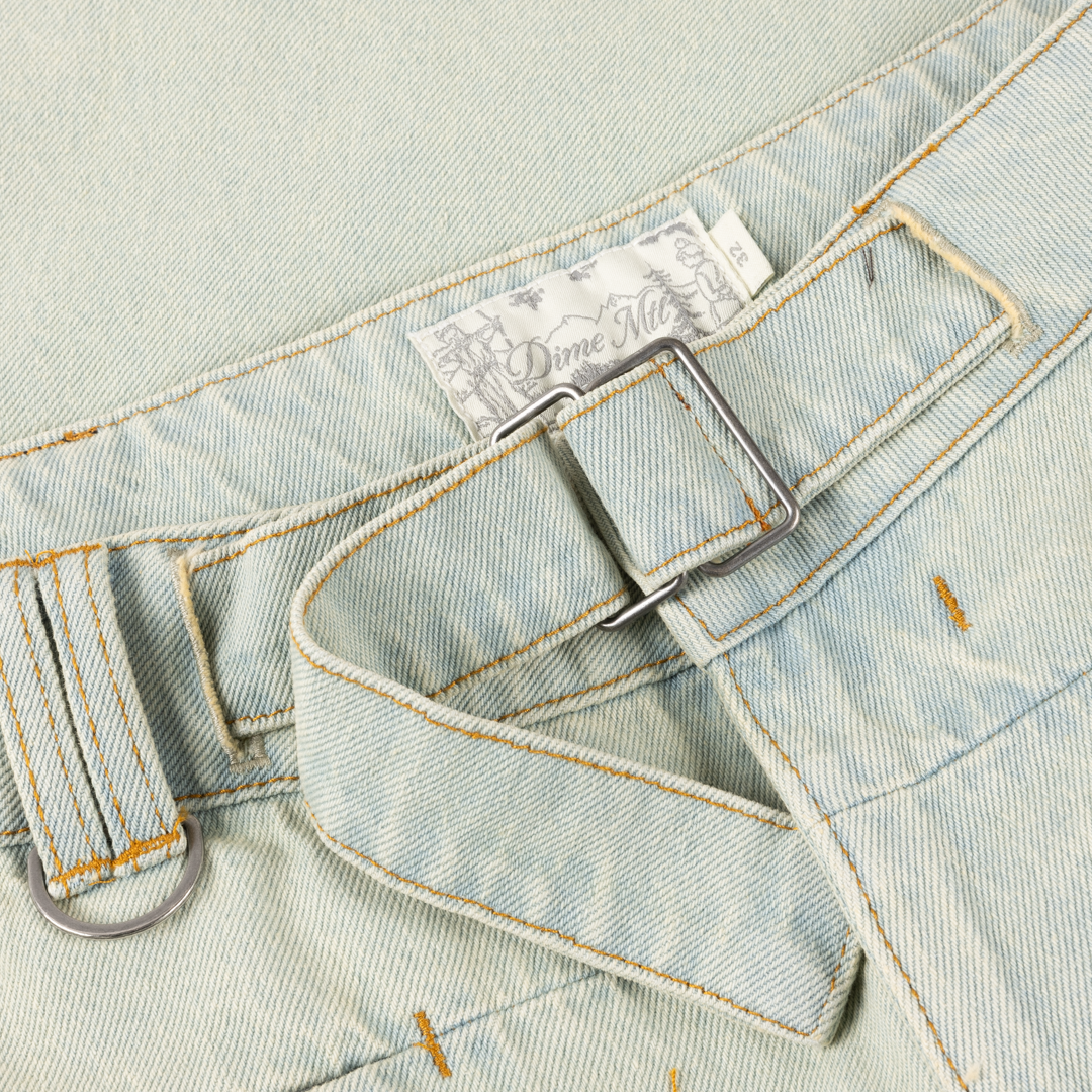 Tech Denim Shorts Bleached Sky