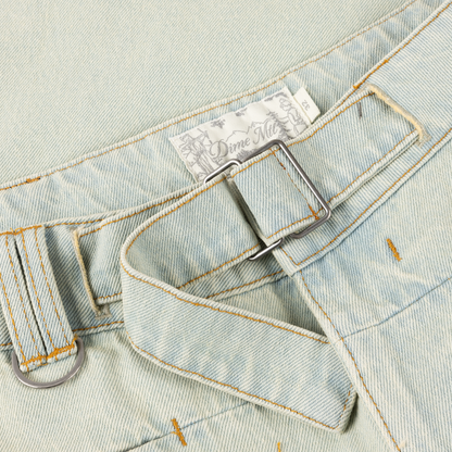 Tech Denim Shorts Bleached Sky