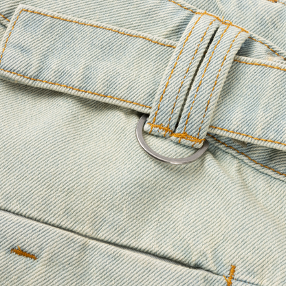 Tech Denim Shorts Bleached Sky