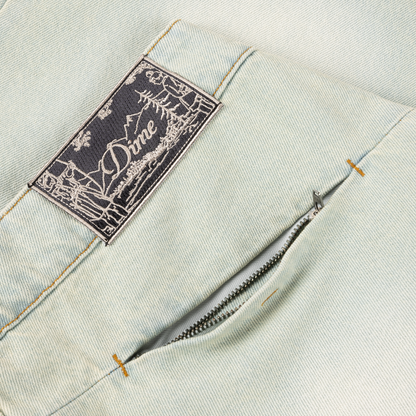 Tech Denim Shorts Bleached Sky