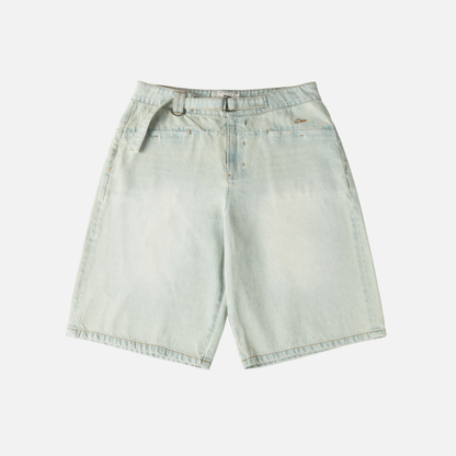 Tech Denim Shorts Bleached Sky