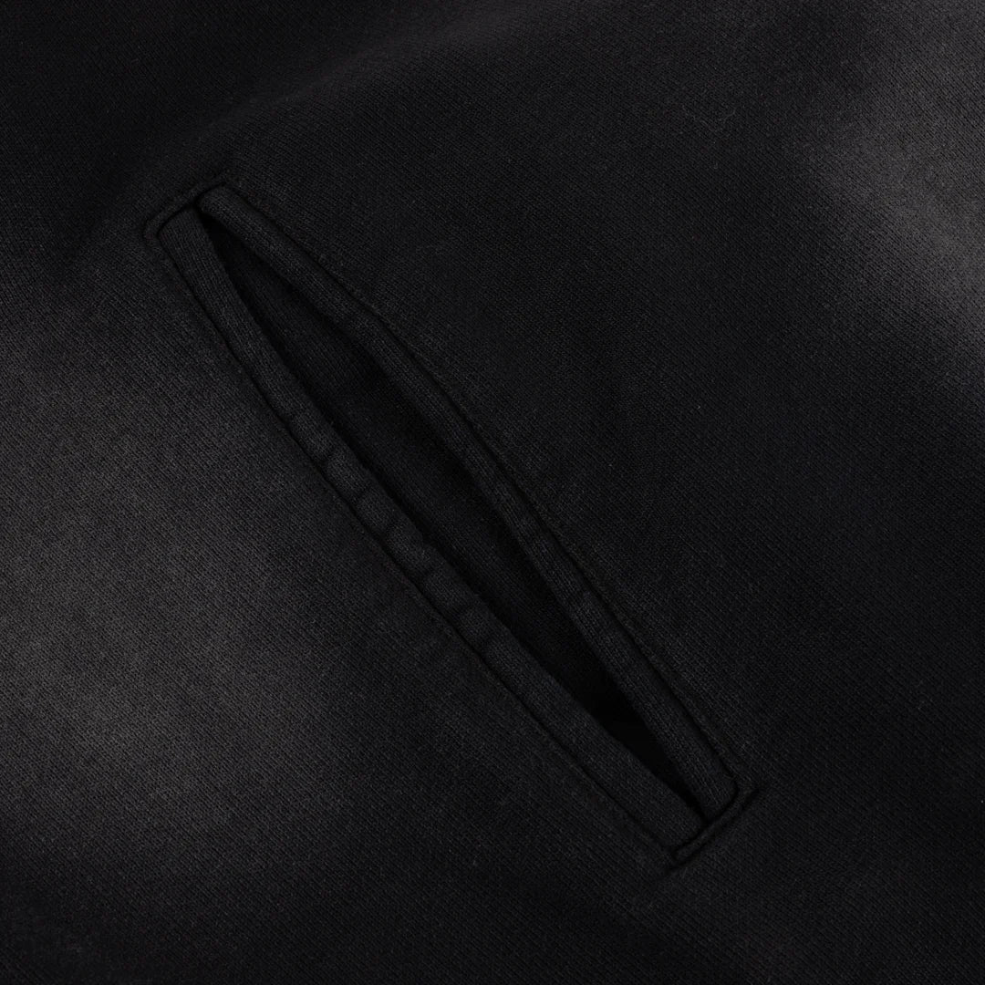 Faded Fleece Bomber Black