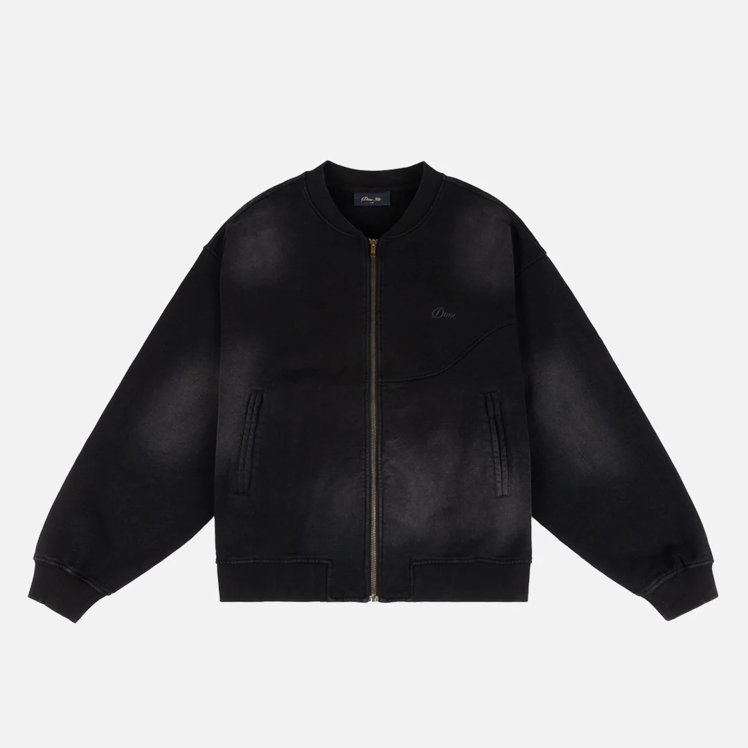 Faded Fleece Bomber Black