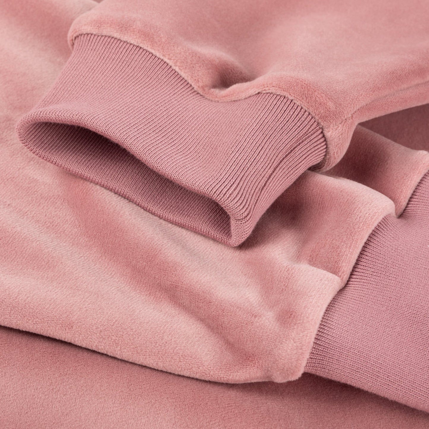 Cursive Velvet Crewneck Dusty Pink