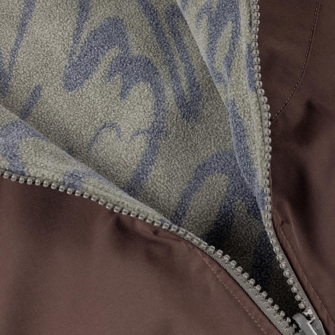 Reversible Chilling Fleece Smoke//Brown