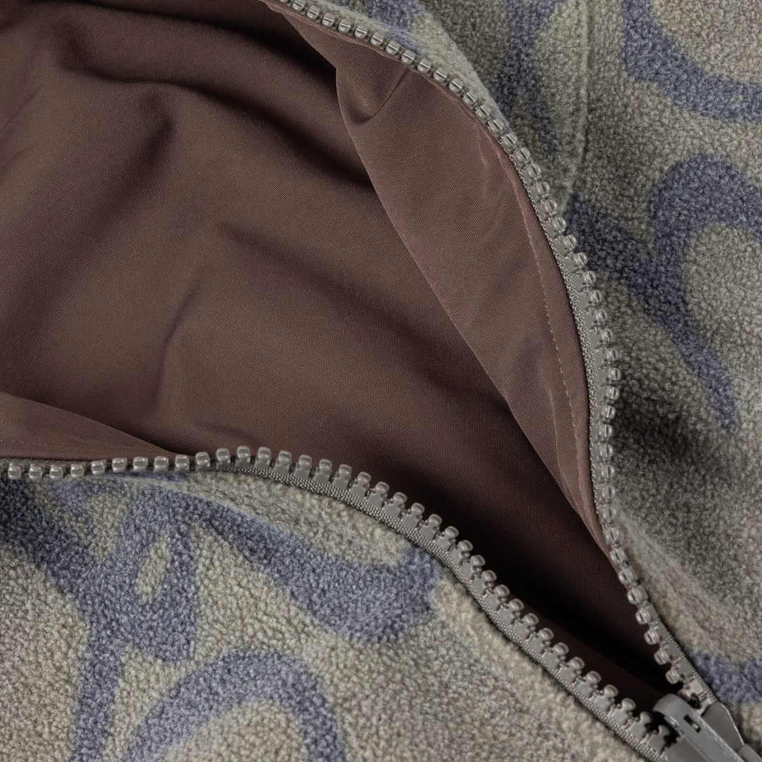 Reversible Chilling Fleece Smoke//Brown