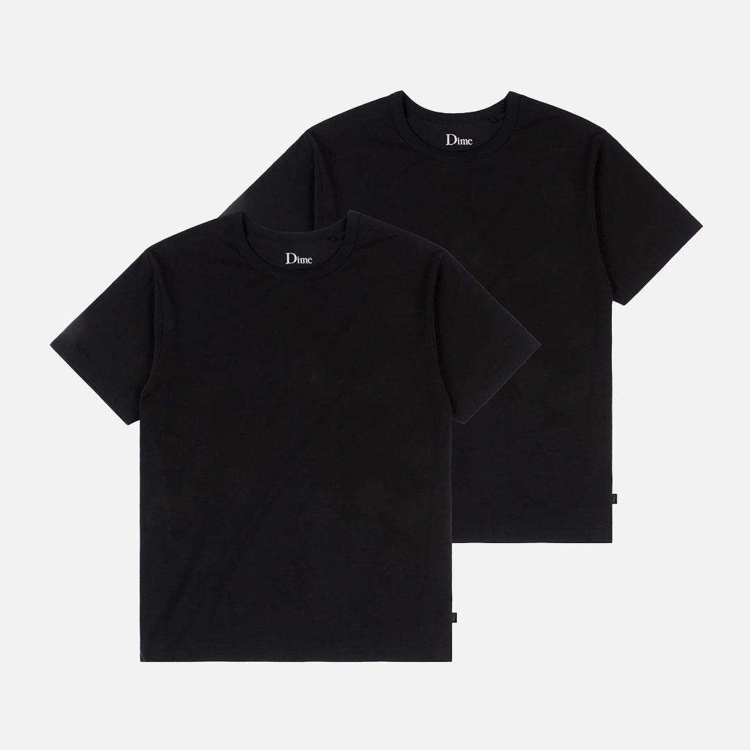 Two Pack Basics T-Shirts Black