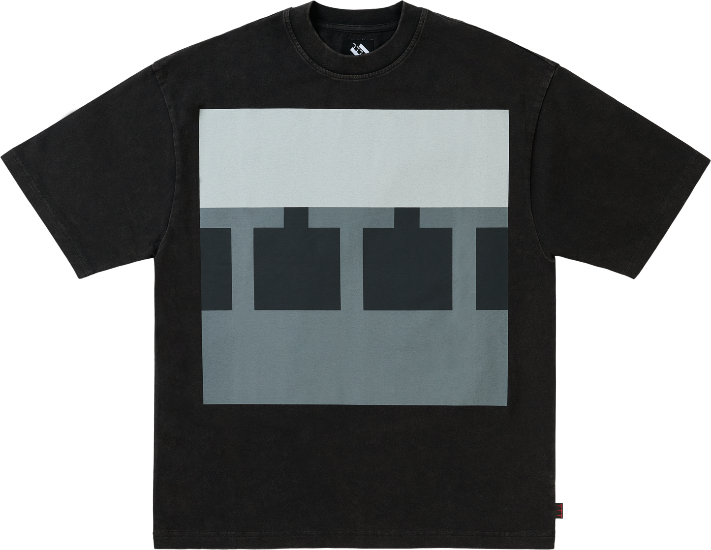 TTT15TS003	TTT Block T-shirt Black Acid Wash
