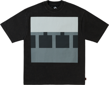 TTT15TS003	TTT Block T-shirt Black Acid Wash