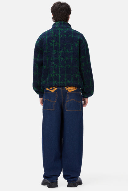 Polar Fleece Sherpa Zip Navy