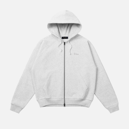 Classic Small Logo Zip Hoodie Ash
