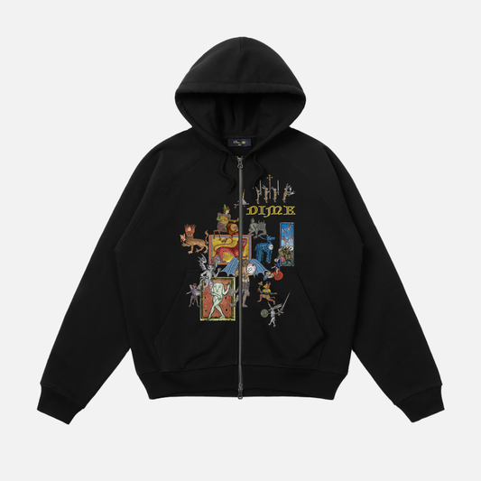 What the Medieval Zip Hoodie Black