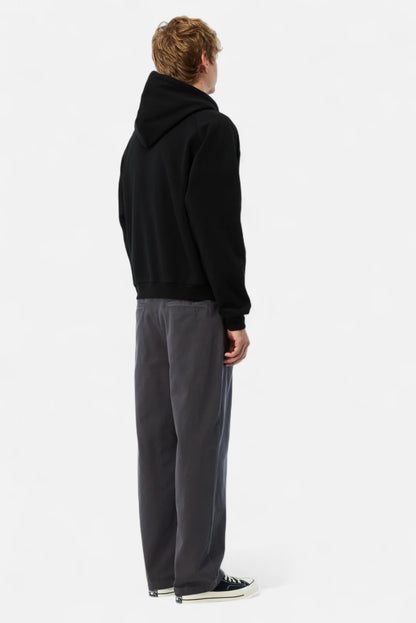 Cursive Small Logo Zip Hoodie BLACK