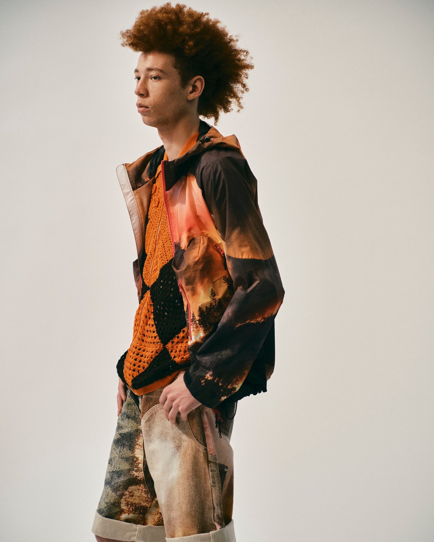 004121409-P	NEWCOMMUNE Baggy  Denim Shorts Rigid