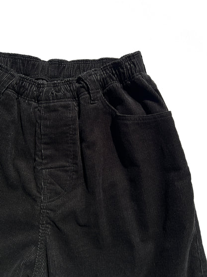 Straight Cords Slacks Black