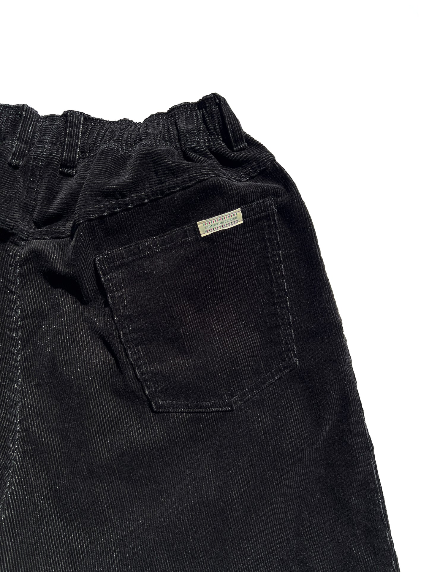 Straight Cords Slacks Black
