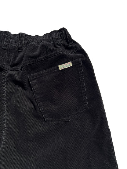 Straight Cords Slacks Black