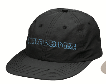 RAKUGAKI LOGO NYLON CAP BLACK