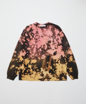 BAL-2119 LOGO TIE DYE LS TEE by YUKIDYE BLACK