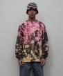 BAL-2119 LOGO TIE DYE LS TEE by YUKIDYE BLACK