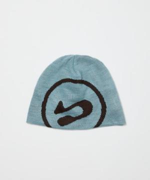 BAL-A-647 BIG LOGO SOFT BEANIE HAT STEEL BLUE