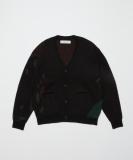 BAL-2123 JACQUARD WOOL CARDIGAN BLACK