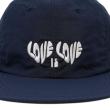 SOFT BRIM 6 PANEL CAP (LOVE) NAVY (WHITE EMB)