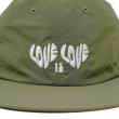 SOFT BRIM 6 PANEL CAP (LOVE) OLIVE (WHITE EMB)