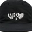 SOFT BRIM 6 PANEL CAP (LOVE) BLACK (WHITE EMB)