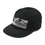 SOFT BRIM 6 PANEL CAP (KEEP IN TOUCH) BLACK