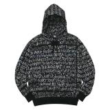 Clay Letter Hoodie BLACK