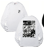 PATTERN LOGO L/S TEE WHITE