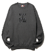 OLD ENGLISH LOGO EMB CREWNECK FL GRAYISH BROWN