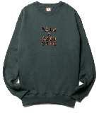 OLD ENGLISH LOGO EMB CREWNECK FL MALACHITE GREEN