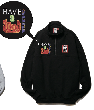 90'S MUST HALF-ZIP SWEATSHIRT FL BLACK