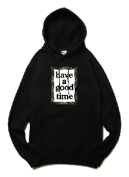 CAMO FRAME PULLOVER HOODIE FL BLACK