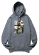 MULTI PHOTOS PULLOVER HOODIE FL DIMGRAY