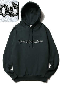 BIO MECH SIDE LOGO PULLOVER HOODIE FL M.GREEN