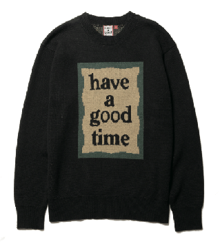 MILITARY FRAME SWEATER BLACK