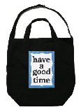 BLUE FRAME CANVAS 2WAY TOTE BLACK