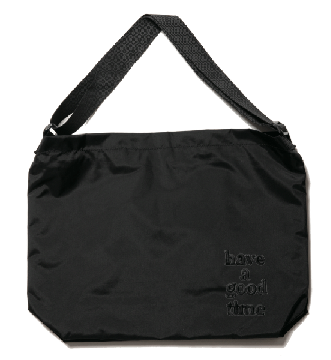 MINI LOGO EMB NYLON BAG BLACK