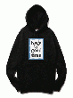 BLUE FRAME PULLOVER HOODIE FL BLACK