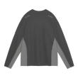 CES26CS24 SIDE SEAM DBL KNIT LONG SLEEVE CHARCOAL