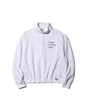 CFC-24AW-CUT02 LOGO HALF ZIP SWEAT SHIRT ASH GRAY