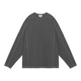 CES26CS22 CREW NECK DBL KNIT LONG SLEEVE CHARCOAL