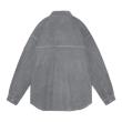 CES26SH04 OVERDYE CORD DESIGN BIG SHIRT GREY