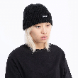 Cursive Fold Beanie Black