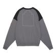 CES26CS10 PANEL SHOULDER CREW NECK CHARCOAL