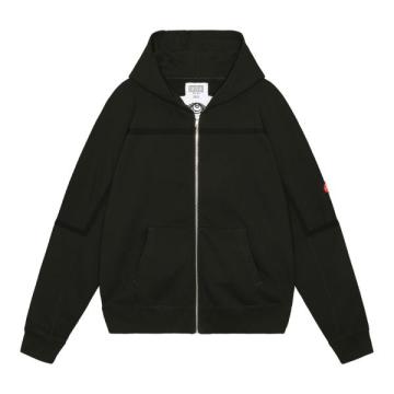 CES24CS08 TAPED CUT ZIP HEAVY HOODY BLACK